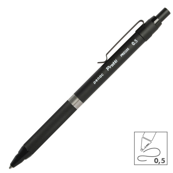 Druckbleistift Protti PRD 105 - 0.5 mm schwarz/grau