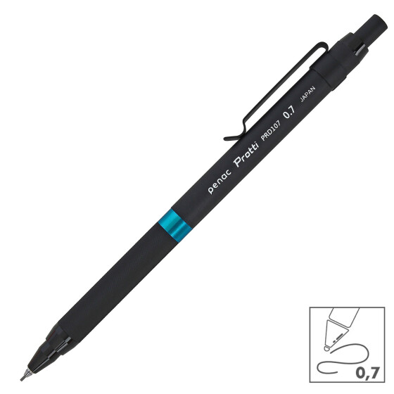 Druckbleistift Protti PRD 107 - 0.7 mm schwarz/blau