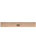 Holzlineal 17 cm Buche Metalleinlage