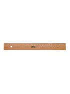 Holzlineal 30 cm Buche Metalleinlage