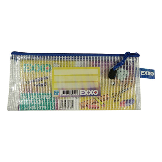 Reißverschlussbeutel Stifte blauer Zipper