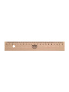 Holzlineal 20 cm Buche Metalleinlage
