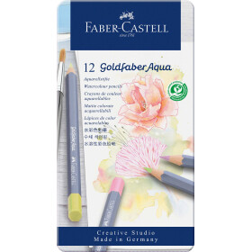 Aquarellstift Goldfaber Aqua Pastell - 12er Metalletui