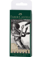Tuschestift Pitt Artist Pen schwarz XXS, XS, S, F, M, 1.5 - 6er Etui