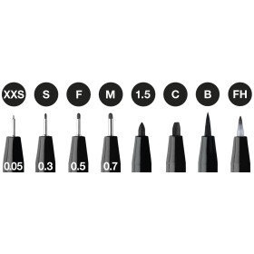 Tuschestift Pitt Artist Pen schwarz XXS, S, F, M, B, C,...