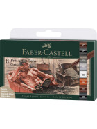 Tuschestift Pitt Artist Pen Classic-Farben - 8er Etui