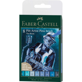 Tuschestift Pitt Artist Pen Blau-Töne - 8er Etui