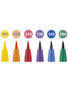 Tuschestift Pitt Artist Pen Colour wheel - 6er Etui
