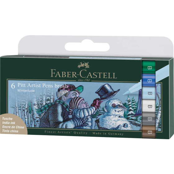 Tuschestift Pitt Artist Pen Brush Winter 6x
