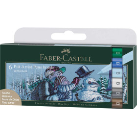 Tuschestift PITT Artist Pen Brush - 6er Etui Winter