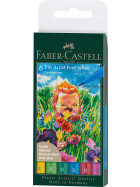 Tuschestift Pitt Artist Pen Brush - 6er Etui Frühling