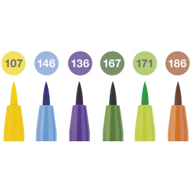 Tuschestift PITT Artist Pen Brush - 6er Etui Sommer