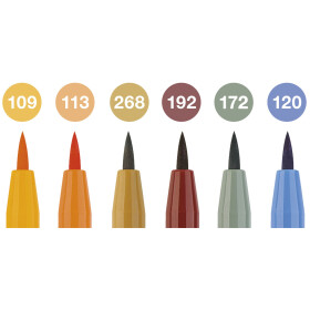 Tuschestift PITT Artist Pen Brush - 6er Etui Herbst