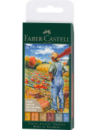 Tuschestift PITT Artist Pen Brush - 6er Etui Herbst