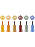 Tuschestift PITT Artist Pen Brush - 6er Etui Herbst