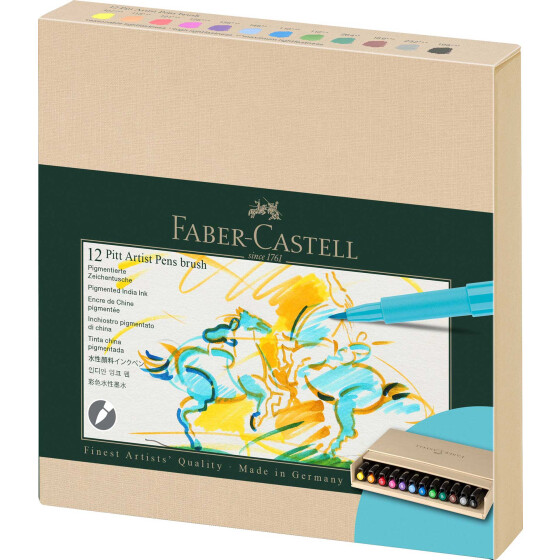 Tuschestift Pitt Artist Pen Brush - 12er Atelier Box