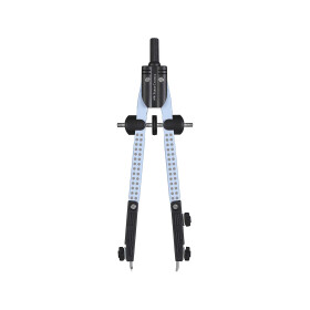 Schnellverstellzirkel mit 2 Gelenken und Zapfen - sky blue