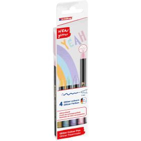 Fasermaler 1200 Glitzer Pastell - 4er Set sortiert