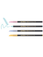 Fasermaler 1200 Glitzer Pastell - 4er Set sortiert