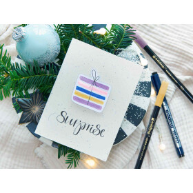 Fasermaler mit Pinselspitze 1340 - 10er Set Glitzerstifte