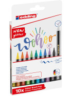 Fasermaler mit Pinselspitze 1340 - 10er Set Glitzerstifte