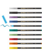 Fasermaler mit Pinselspitze 1340 - 10er Set Glitzerstifte