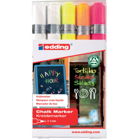 Kreidemarker 4095 Rundspitze 2-3 mm - 5er Set farbig...