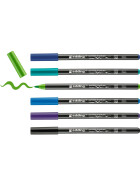 Porzellan-Pinselstift 4200 1 - 4 mm - 6er Set Kalte Farben sortiert