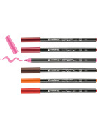 Porzellan-Pinselstift 4200 1 - 4 mm, sortiert - 6er Set warme Farben