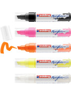 Acrylmarker 5000/5S breit, Keilspitze 5-10 mm - 5er Etui Kombination "neon"