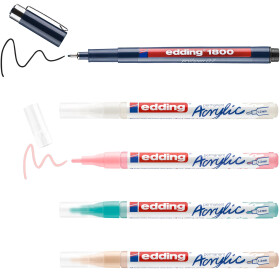 Acrylmarker 5300 fein Rundspitze 1-2 mm - 5er Set Manga...