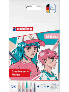 Acrylmarker 5300 fein Rundspitze 1-2 mm - 5er Set Manga mit E1800