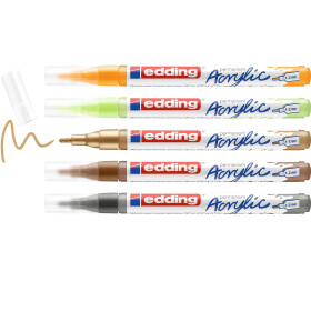 Acrylmarker 5300 fein Rundspitze 1-2 mm- 5er Set Naturfarben