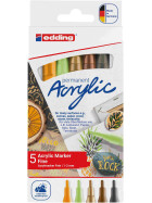 Acrylmarker 5300 fein Rundspitze 1-2 mm- 5er Set Naturfarben