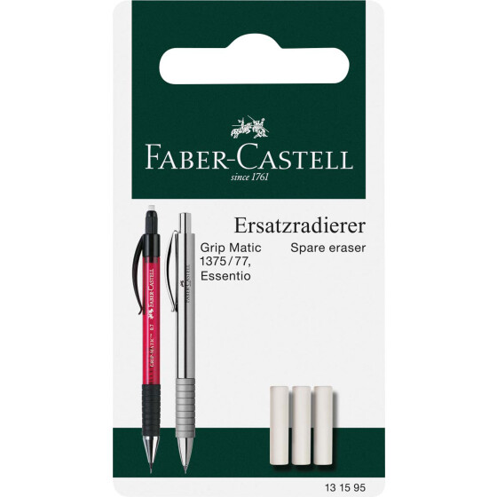 Ersatzradierer für Druckbleistift GRIP MATIC - 3er Blisterkarte