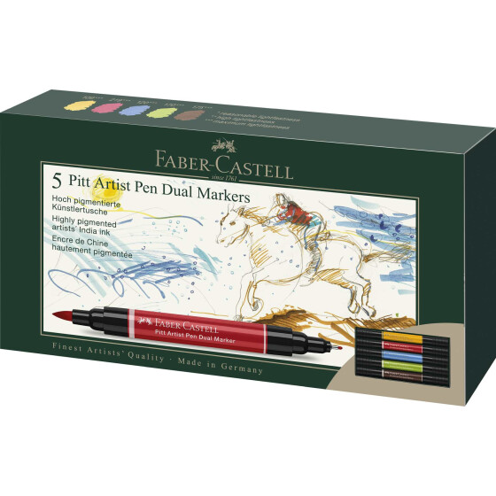 Dualmarker PITT® Artist Pen - 5er Etui sortiert