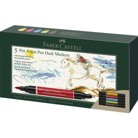 Dualmarker PITT® Artist Pen - 5er Etui sortiert