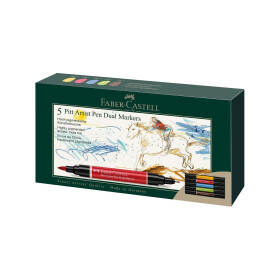 Dualmarker Pitt Artist Pen - 5er Etui sortiert