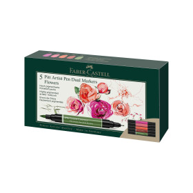 Dualmarker Pitt Artist Pen - 5er Etui Flowers