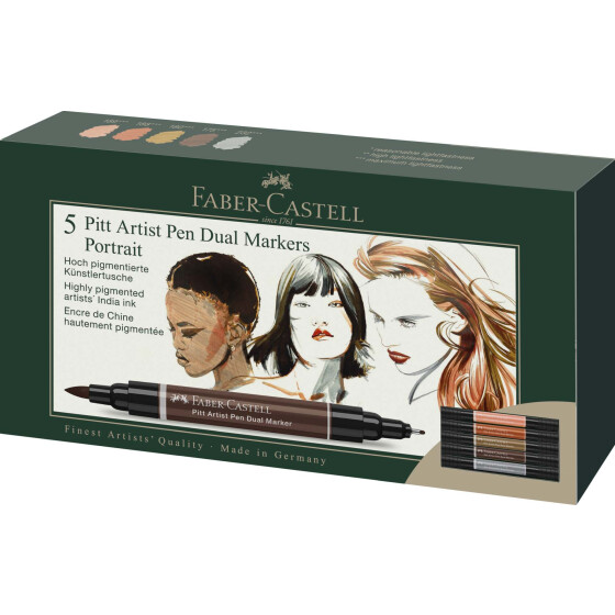 Dualmarker PITT® Artist Pen - 5er Etui Portrait