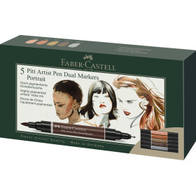 Dualmarker PITT® Artist Pen - 5er Etui Portrait