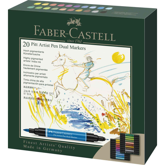 Dualmarker PITT® Artist Pen - 20er Etui sortiert