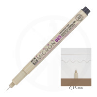 Pigmentliner Pigma Micron 003 / 0,15 mm -  sepia