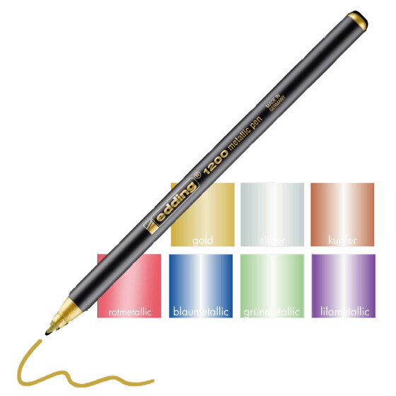 Fasermaler 1200 Metallic 1-3,0 mm - 6 Farben