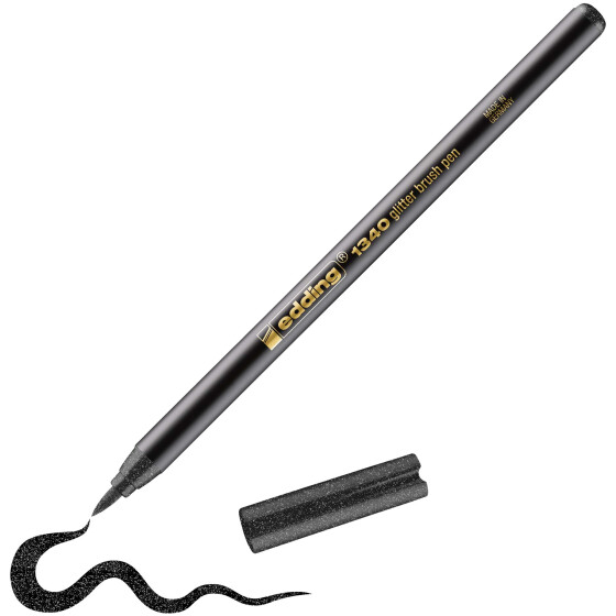 Fasermaler mit Pinselspitze 1340 glitzernd - metallic - 18 Farben