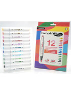 Acrylmarker GRAPHIT GO 2 Spitzen, 12er Set - ESSENTIAL