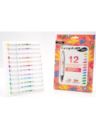 Acrylmarker GRAPHIT GO 2 Spitzen 12er Set - florale Farben
