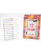 Acrylmarker GRAPHIT GO 2 Spitzen 12er Set - FLORAL