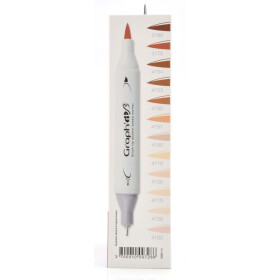 Layoutmarker GRAPHIT Sketch Brush & extra fine 12er Set - People