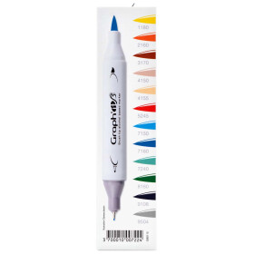 Layoutmarker Brush & extra fine GRAPHIT 12er Set - Manga Shojo